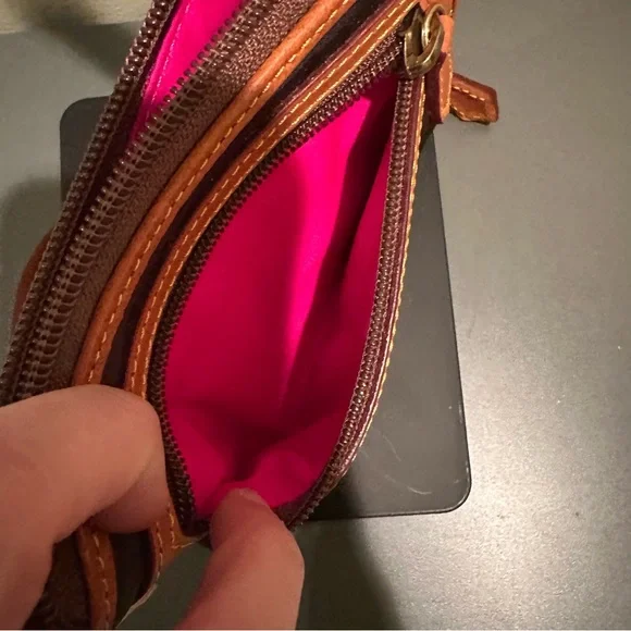 Dooney & Bourke Brown Nylon Wristlet - Picture 5 of 8